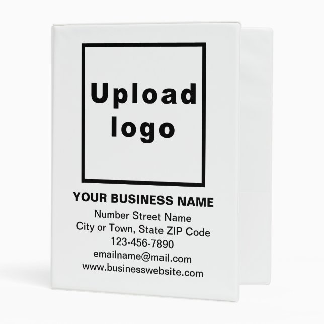 Business Brand on Small Size White Binder (Front/Inside)