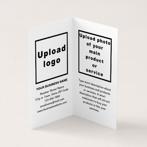 Business Brand on Small White Folded Card