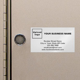 Business Brand on Small White Magnetic Card