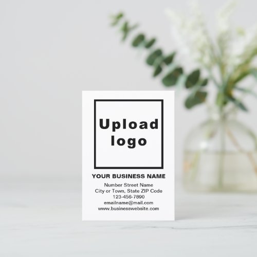 Business Brand on Small White Portrait Card