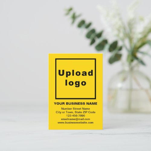 Business Brand on Small Yellow Portrait Card