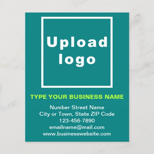 Business Brand on Teal Green Paper Sheet 