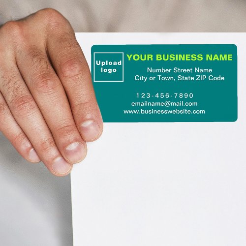 Business Brand on Teal Green Shipping Label