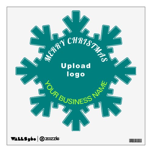 Business Brand on Teal Green Snowflake Wall Decal