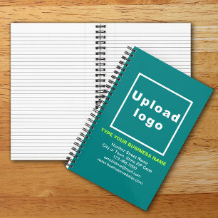Business Brand on Teal Green Spiral Notebook