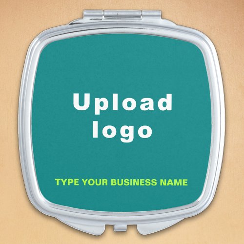 Business Brand on Teal Square Compact Mirror