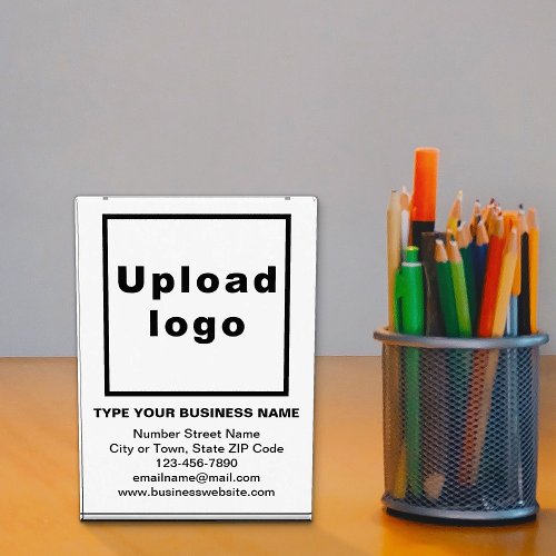 Business Brand on White Acrylic Block