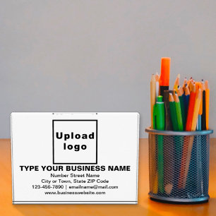 Business Brand on White Acrylic Block