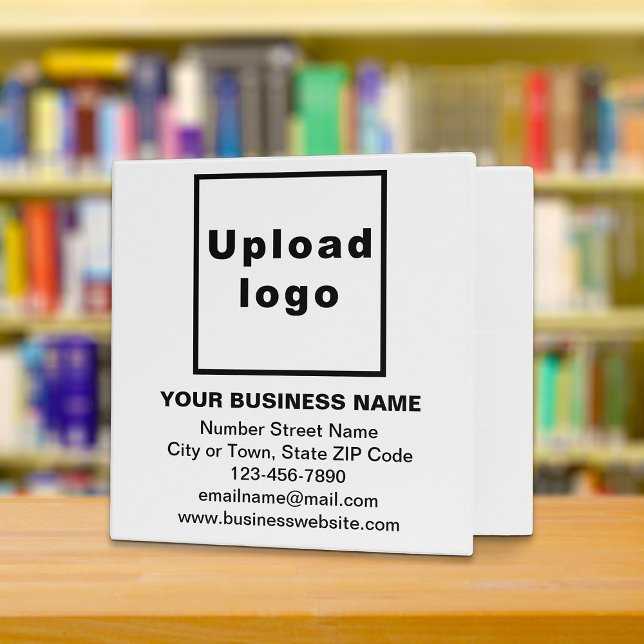Business Brand on White Binder (Build brand name awareness. Your business brand on white binder.)