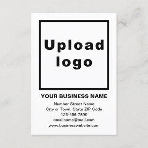 Business Brand on White Flat Card
