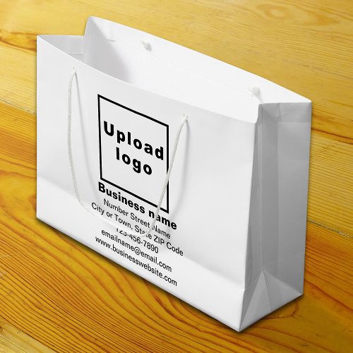 Business Brand on White Large Size Gift Bag