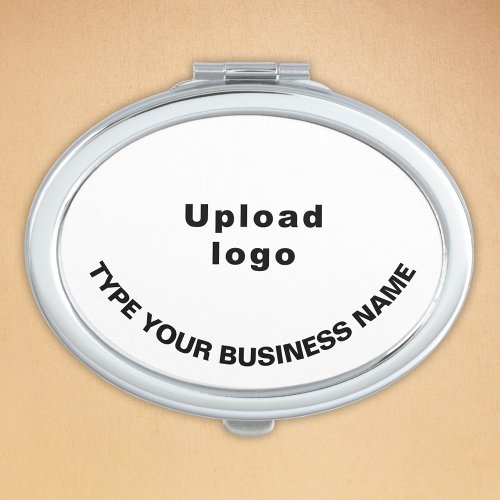 Business Brand on White Oval Compact Mirror