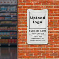 Business Brand on White Portrait Banner