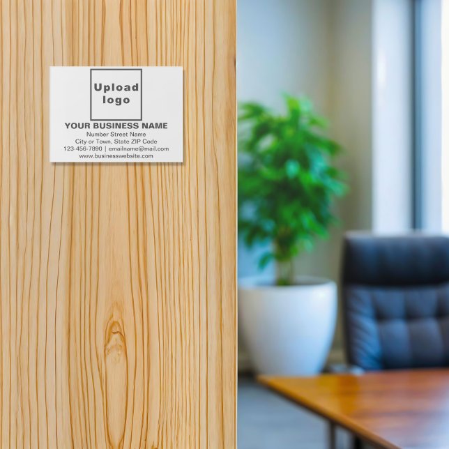 Business Brand on White Rectangle Acrylic Print (White rectangle acrylic print with your business brand)