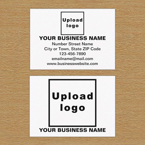 Business Brand on White Rectangle Enclosure Card