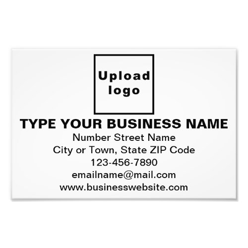 Business Brand on White Rectangle Photo Print