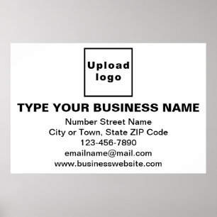 Business Brand on White Rectangle Poster
