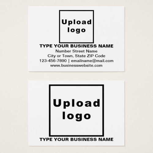 Business Brand on White Rectangle Profile Card
