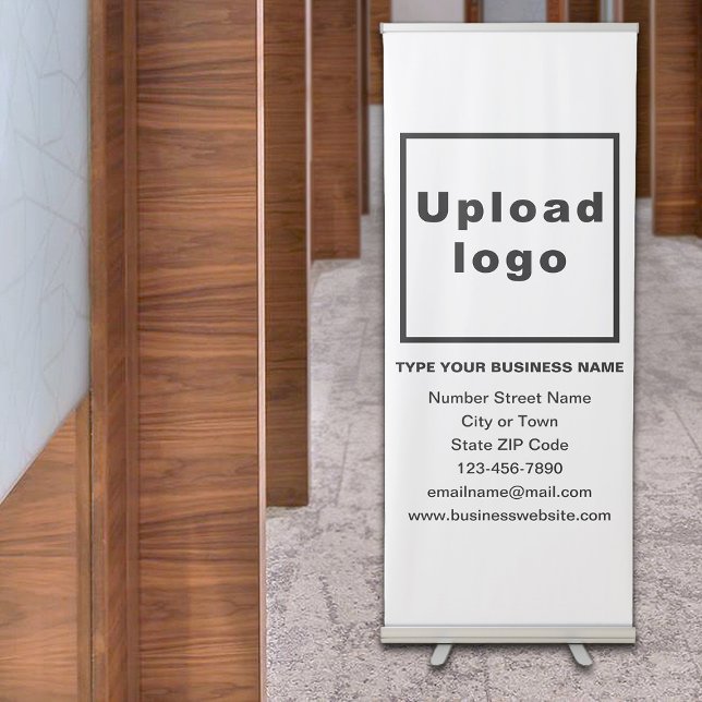 Business Brand on White Retractable Banner (Creator Uploaded)
