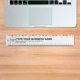 Business Brand on White Ruler