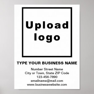 Business Brand on White Small Poster