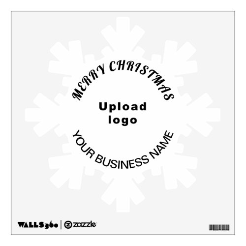 Business Brand on White Snowflake Wall Decal