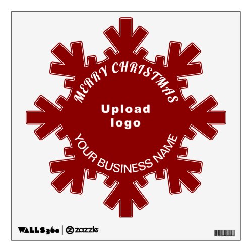 Business Brand on White Snowflake Wall Decal