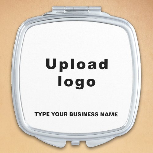 Business Brand on White Square Compact Mirror