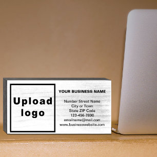 Business Brand on White Wood Box Sign