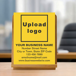 Business Brand on Yellow Acrylic Sign