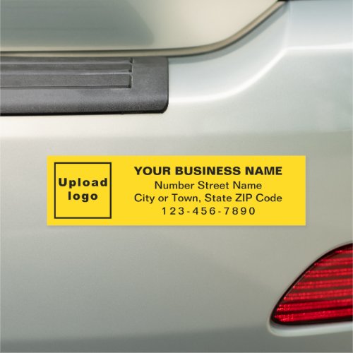 Business Brand on Yellow Car Bumper Magnet