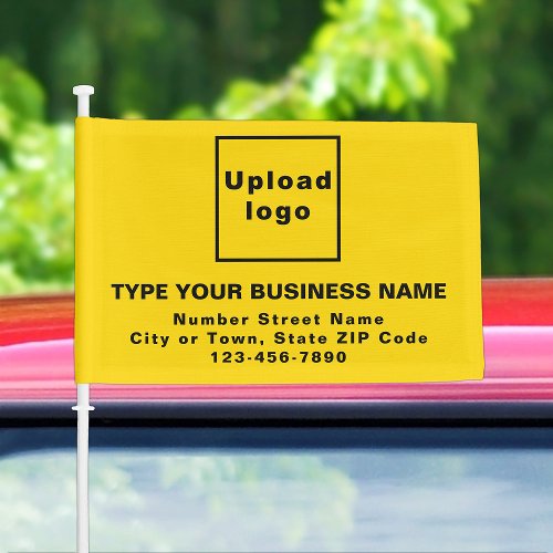 Business Brand on Yellow Car Flag