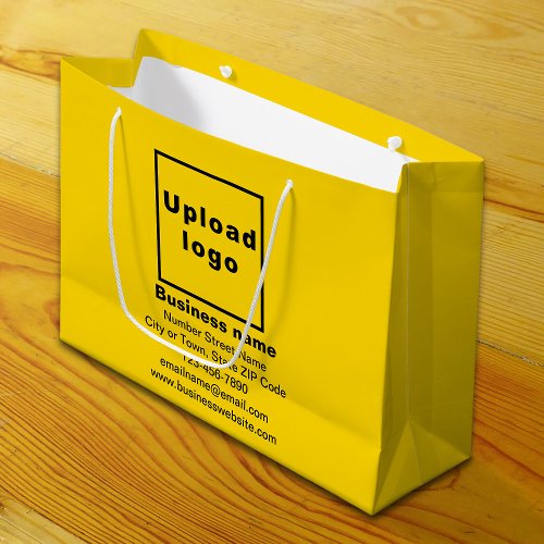 Business Brand on Yellow Large Size Gift Bag