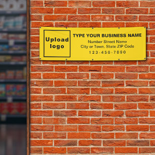 Business Brand on Yellow Long Banner
