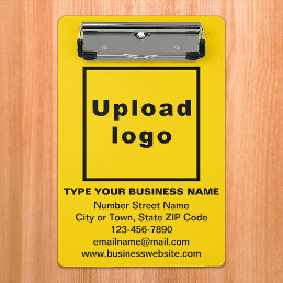 Business Brand on Yellow Mini Clipboard