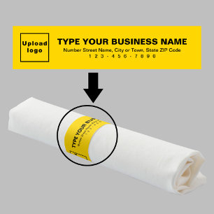 Business Brand on Yellow Napkin Band