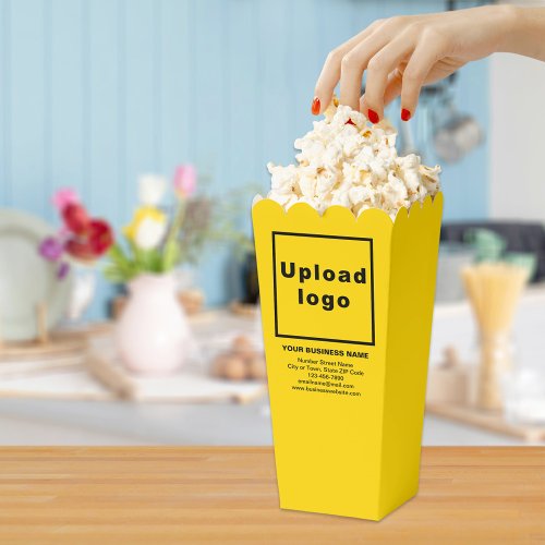 Business Brand on Yellow Popcorn Box