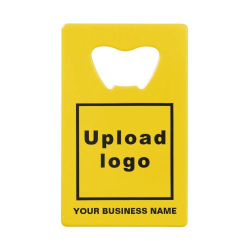 Business Brand on Yellow Rectangle Bottle Opener