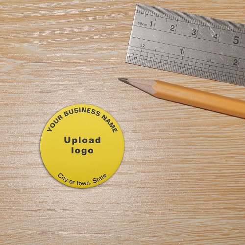 Business Brand on Yellow Round Shape Eraser