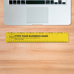 Business Brand on Yellow Ruler