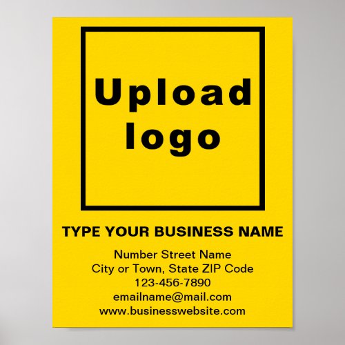 Business Brand on Yellow Small Poster