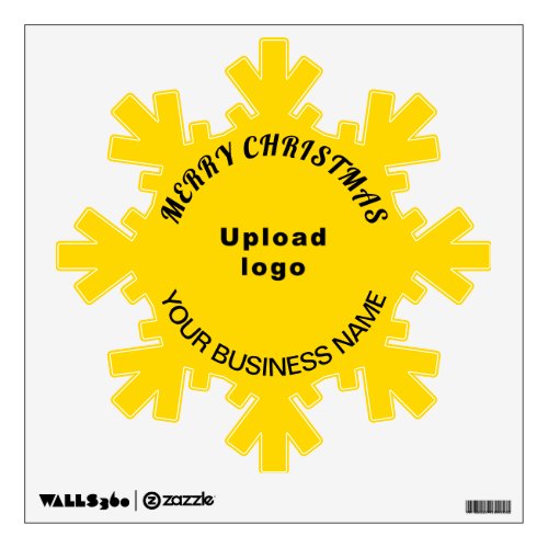 Business Brand on Yellow Snowflake Wall Decal