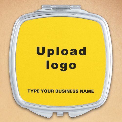 Business Brand on Yellow Square Compact Mirror