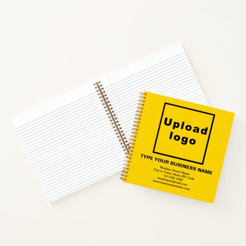 Business Brand on Yellow Square Spiral Notebook