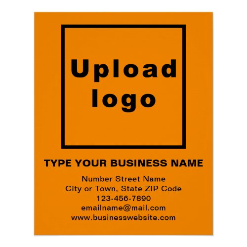 Business Brand Orange Color Glossy Poster
