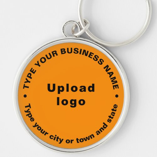 Business Brand Orange Round Premium Keychain