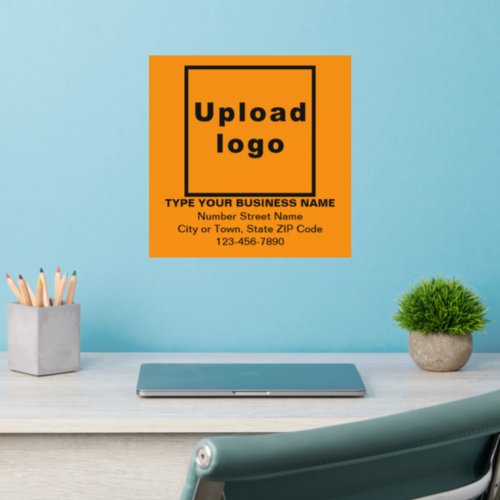 Business Brand Orange Square Dynamic Wall Decal