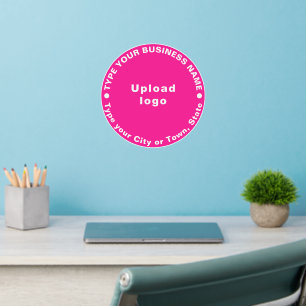 Business Brand Pink Round Dynamic Wall Decal