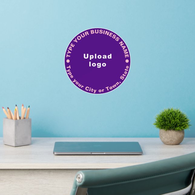 Business Brand Purple Round Dynamic Wall Decal (Home Office 2)