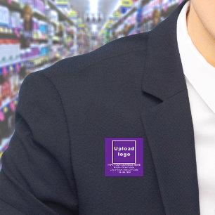 Business Brand Purple Square Name Tag